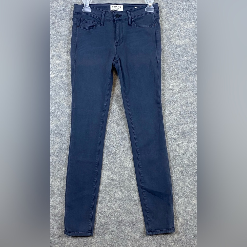 Frame Le Skinny de Jeanne Jeans Gray Wade Wash Denim Low‎ Rise Size 28 LSS769